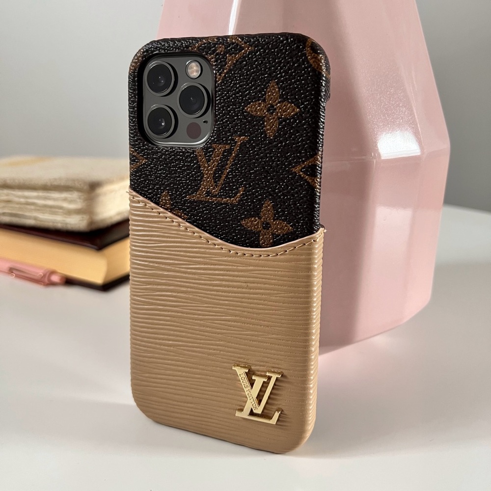 Louis Vuitton phone case with cardholder (Compatible with iPhone 12 & 12 pro)